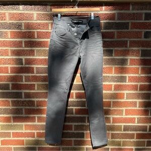Express Jeans Gray Washed Mid Rise Skinny Fit Jeggings Jeans